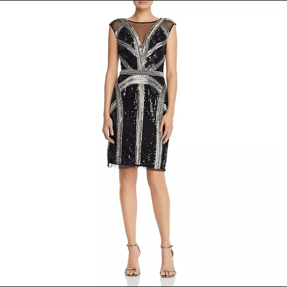 ⚡️SALE⚡️NWT Aidan Mattox beaded cap sleeve dress